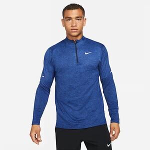 Nike Men's Dri-FIT Half-Zip Running Top Pullover Blue - Size M